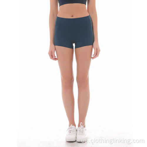 Emakumeak Gerri altuko Yoga Shorts Shorts